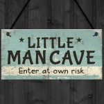 Man Cave Sign Hanging Door Bedroom Wall Plaque Shed Room