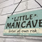 Man Cave Sign Hanging Door Bedroom Wall Plaque Shed Room