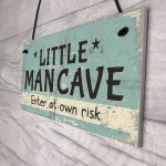 Man Cave Sign Hanging Door Bedroom Wall Plaque Shed Room