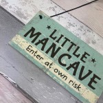 Man Cave Sign Hanging Door Bedroom Wall Plaque Shed Room