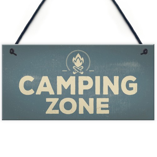 Camping Zone Caravan Signs And Plaques Novelty Chic Mum Dad NAN