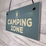 Camping Zone Caravan Signs And Plaques Novelty Chic Mum Dad NAN