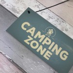 Camping Zone Caravan Signs And Plaques Novelty Chic Mum Dad NAN