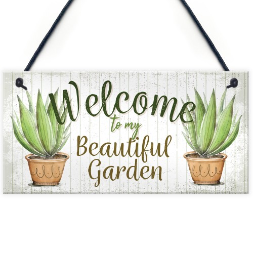 Novelty Beautiful Hanging Garden Plaque Present Home Shed Sign