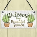 Novelty Beautiful Hanging Garden Plaque Present Home Shed Sign