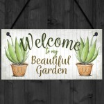 Novelty Beautiful Hanging Garden Plaque Present Home Shed Sign