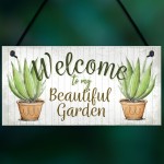 Novelty Beautiful Hanging Garden Plaque Present Home Shed Sign