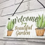 Novelty Beautiful Hanging Garden Plaque Present Home Shed Sign