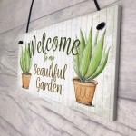 Novelty Beautiful Hanging Garden Plaque Present Home Shed Sign