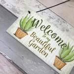 Novelty Beautiful Hanging Garden Plaque Present Home Shed Sign