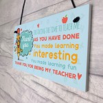 Gift For Teacher Thank You Teaching Assistant Nursery Gift Sign