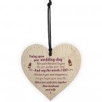 Wedding Gift Mr and Mrs Marriage Present Wooden Heart Plaque