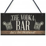 The Vodka Bar Novelty Man Cave Home Bar Pub Plaque Alcohol Gift