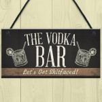 The Vodka Bar Novelty Man Cave Home Bar Pub Plaque Alcohol Gift