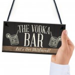 The Vodka Bar Novelty Man Cave Home Bar Pub Plaque Alcohol Gift