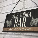 The Vodka Bar Novelty Man Cave Home Bar Pub Plaque Alcohol Gift