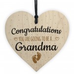 Handmade Pregnancy Announcent Heart Congratulations Grandma