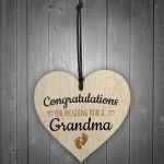 Handmade Pregnancy Announcent Heart Congratulations Grandma