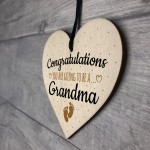 Handmade Pregnancy Announcent Heart Congratulations Grandma