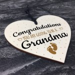 Handmade Pregnancy Announcent Heart Congratulations Grandma