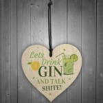 Drink Gin Novelty Handmade Wood Heart Alcohol Friendship Gift 