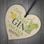 Drink Gin Novelty Handmade Wood Heart Alcohol Friendship Gift 