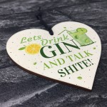 Drink Gin Novelty Handmade Wood Heart Alcohol Friendship Gift 