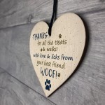 Handmade Wooden Heart Plaque Gifts For Dad Mum Dog Keepsake