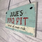 Personalised BBQ Sign Garden Plaque Pub Bar Home Man Cave Gift