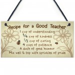 Handmade Hanging Plaque Gift For Teacher Thank You Leaving Gift