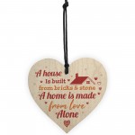 Handmade Wooden Heart Plaque Gift for New Home House Warming 