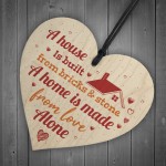 Handmade Wooden Heart Plaque Gift for New Home House Warming 