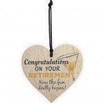 Retirement Congratulations Keepsake Handmade Wood Heart Gift