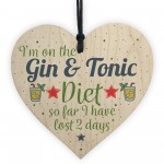 Gin & Tonic Gift Wood Heart Plaque Gin Sign House Warming Gift