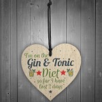 Gin & Tonic Gift Wood Heart Plaque Gin Sign House Warming Gift