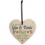 Gin & Tonic Gift Wood Heart Plaque Gin Sign House Warming Gift