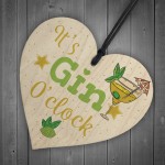 Gin Sign Gin & Tonic Gift Wood Heart Plaque Friend House Warming