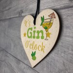 Gin Sign Gin & Tonic Gift Wood Heart Plaque Friend House Warming