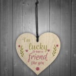 Friendship Gift FRIEND Sign Best Friend Plaque Chic Wooden Heart