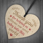 Handmade Wood Heart Plaque Gift For Midwife Baby Thank You Gift