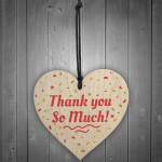 Thank You Teacher Midwife Tutor Friend Handmade Wood Heart Gift