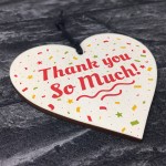 Thank You Teacher Midwife Tutor Friend Handmade Wood Heart Gift