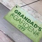 Grandads Garden Hanging Summer House Shed Sign Dad Birthday Gift