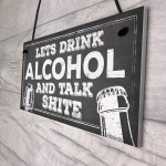 Novelty Funny Alcohol Sign Gin Vodka Gift Man Cave Home Bar Gift