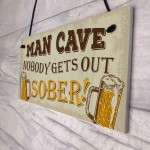 Man Cave Sign Garden Shed Bar Pub Hanging Plaque Alcohol Gifts