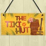 Tiki Hut Hanging Home Bar Pub Kitchen Plaque Alcohol Sign Gift