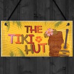 Tiki Hut Hanging Home Bar Pub Kitchen Plaque Alcohol Sign Gift