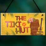 Tiki Hut Hanging Home Bar Pub Kitchen Plaque Alcohol Sign Gift