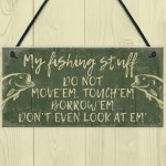 Funny Fishing Fisherman Stuff Sign Garden Shed Man Cave Plaque 