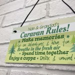 Caravan Plaque Novelty Chic Camping Holiday Sign Nan Grandad 